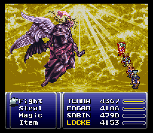 The final battle with Kefka