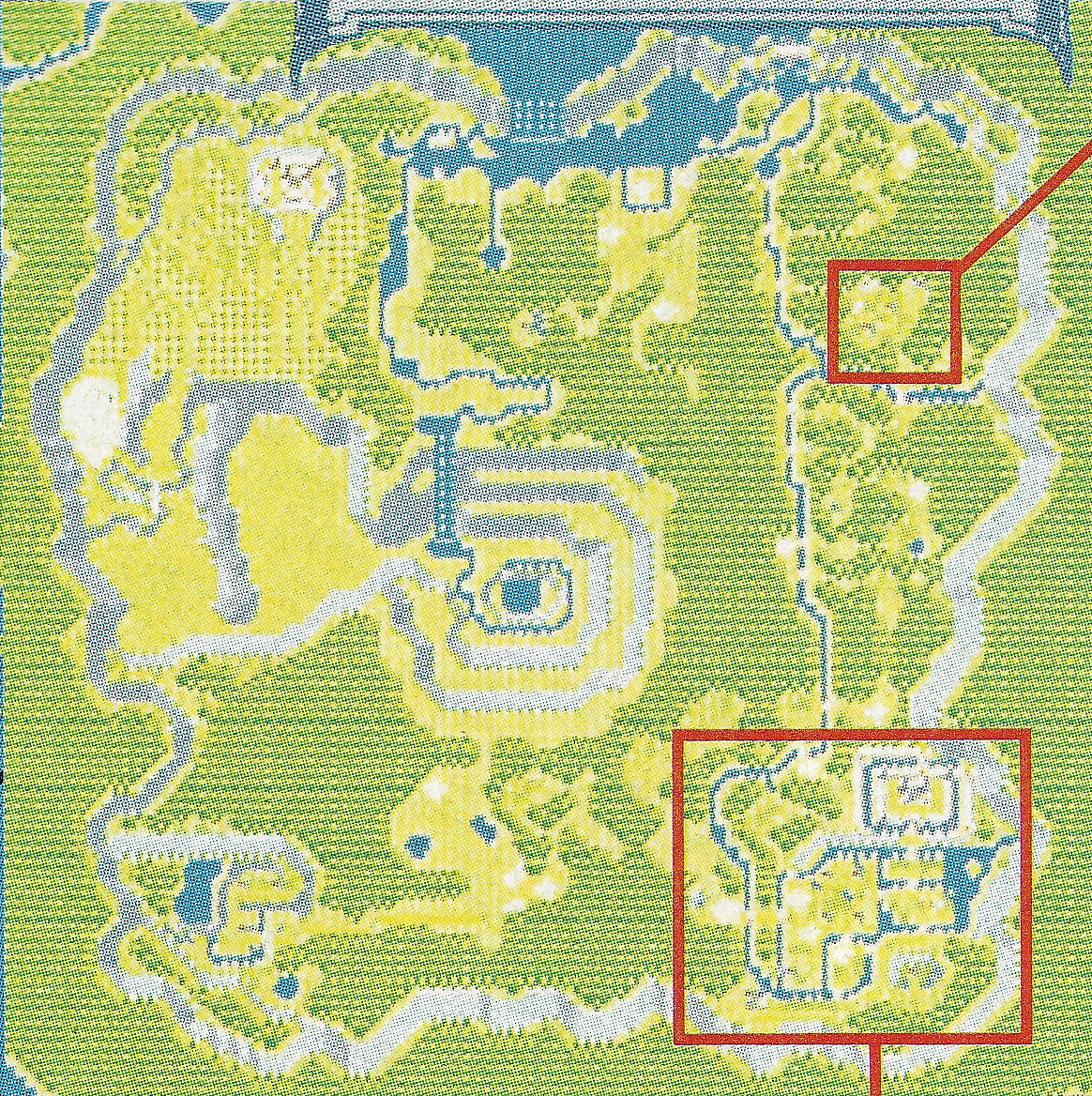 A prerelease map of the Gaia Lowlands from Secret of Mana