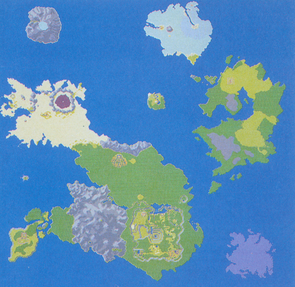 A prerelease world map from Secret of Mana